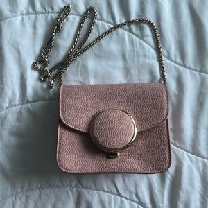 Mini rose pink chain bag
